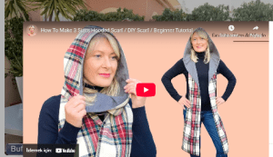 3 Boyutlu kapüşonlu atkı yapılışı