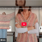 Şiş ile örülmüş tek parça T yelek yapılışı