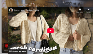 Tığ işi kolay hırka yapımı Crochet Mesh Cardigan