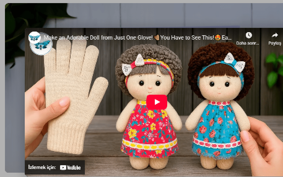 1Eldivenden bebek yapılışı