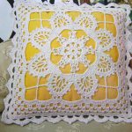 2 Adet tığ işi kırlent ve şeması