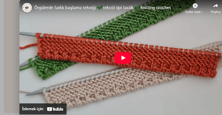 Tekstil tipi lastik örgü nasıl yapılır