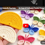 Crochet Butterfly Keychain