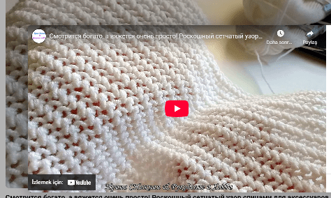 Mısır tanesi örgü deseni yapılışı