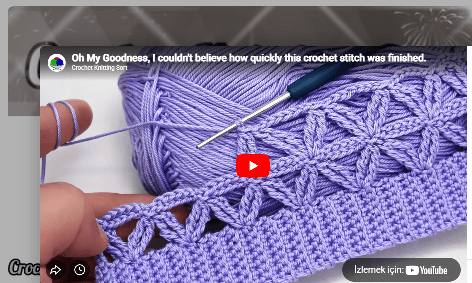 Kolay yıldız tığ işi model yapılışı