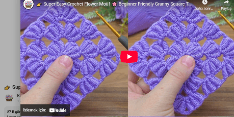 Burgulu kare motif yapılışı