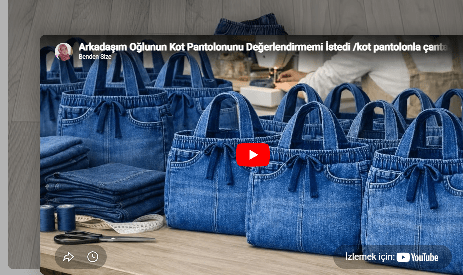 Kot pantolondan kolay çanta yapılışı