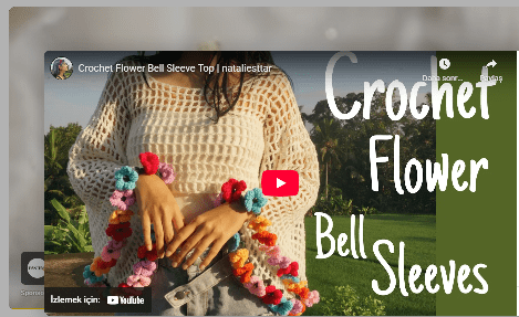 Tığ işi çiçekli bluz yapılışı