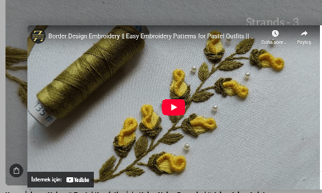 Kıyafetler için kolay nakış desenleri