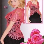 Tığ işi bolero ve şeması