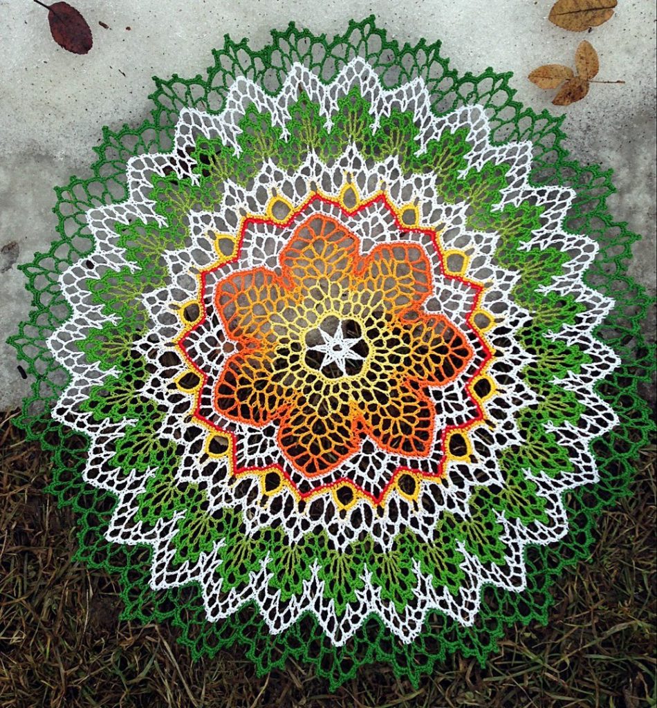 Renkli dantel ve şeması