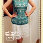 TIĞ İŞİ DESENLİ BLUZ VE ŞEMASI