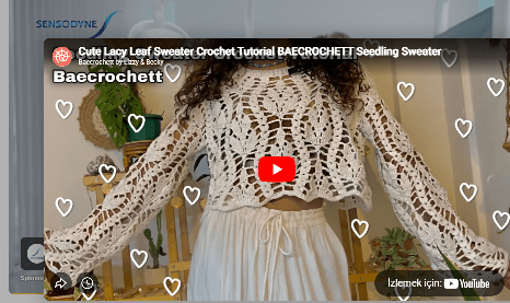 Tığ işi yaprak model bluz yapılışı