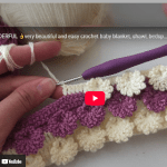 Tığ işi çiçek bebek battaniye yapılışı