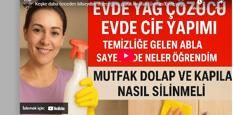 Doğal etkili yağ çözücü yapılışı