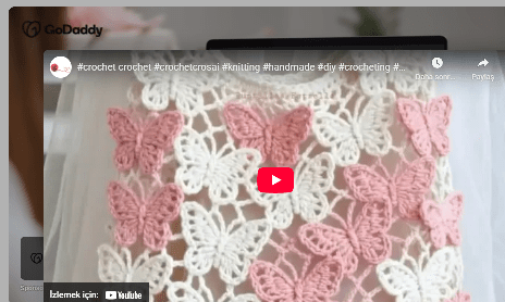 Tığ işi kelebek modeli yapılışı