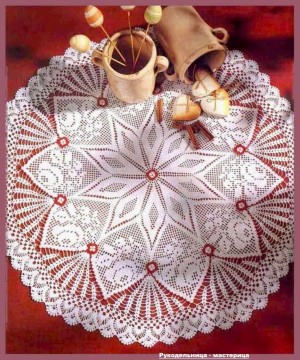 Zarif dantel oda takımı ve şeması