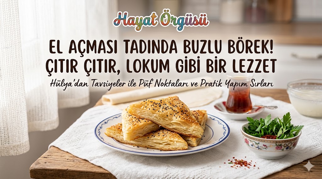 Hayat Örgüsü - El açması tadında çıtır buzlu börek tarifi ve püf noktaları.