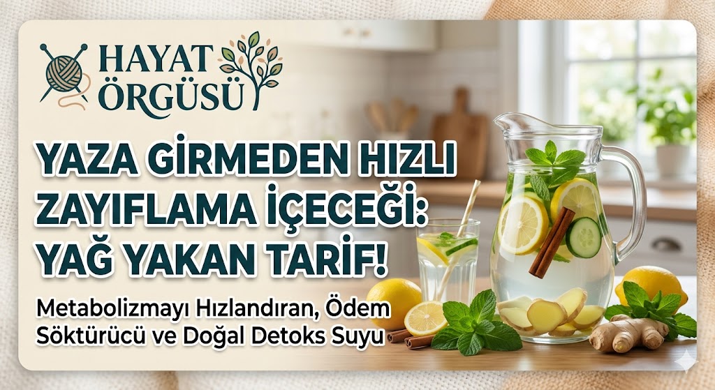 Hızlı zayıflama içeceği ve ödem attıran detoks suyu tarifi