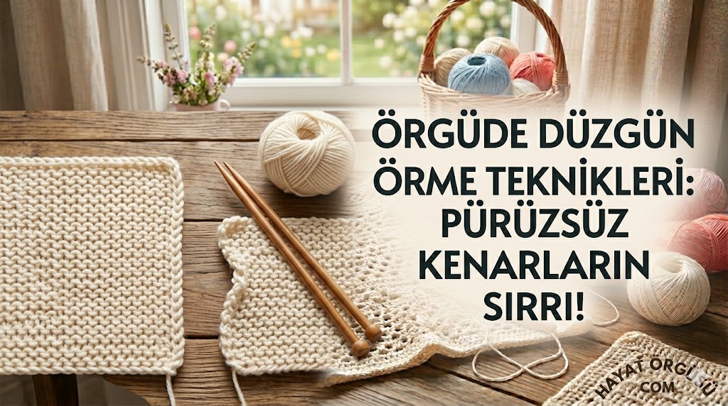 Örgüde düzgün kenar örme teknikleri adım adım anlatım Hayat Örgüsü