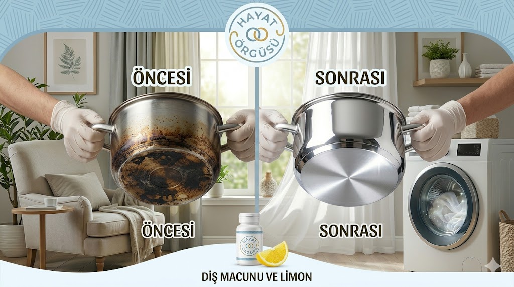 Diş macunu ve limonla tencere altı temizleme yöntemi - Hayat Örgüsü