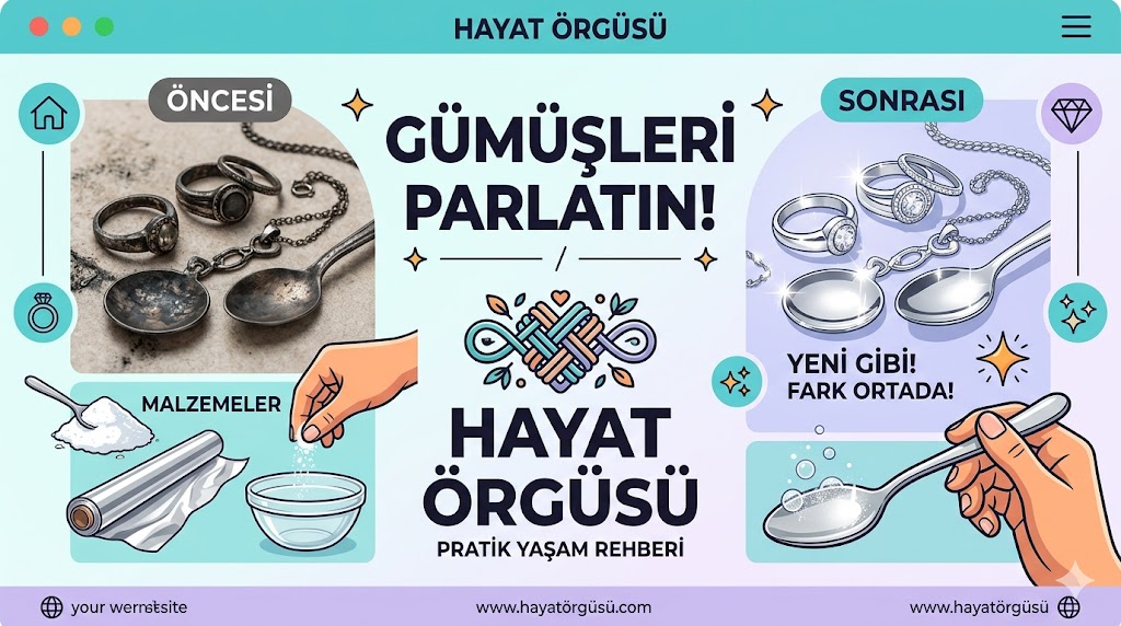 Alüminyum folyo ve karbonat ile evde gümüş parlatma işlemi