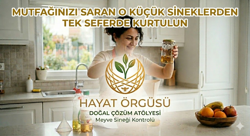 mutfaktaki küçük sineklerden kurtulmak için sirkeli karışım hazırlığı
