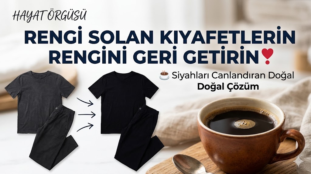 Rengi solan kıyafetlerin rengini geri getirin kahve mucizesi Hayat Örgüsü