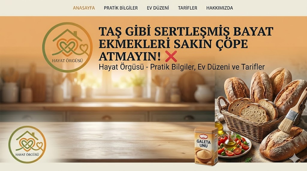 Hayat Örgüsü taş gibi sertleşmiş bayat ekmekleri sakın çöpe atmayın görseli