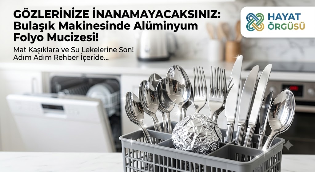 Bulaşık makinesinde alüminyum folyo ile çatal kaşık parlatma yöntemi - Hayat Örgüsü