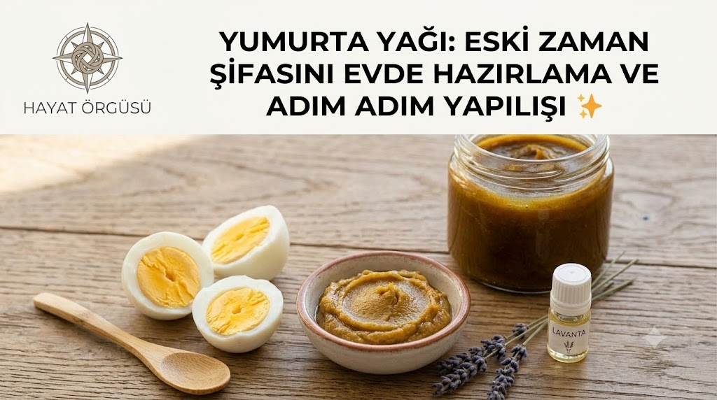 Hayat Örgüsü doğal yöntemle evde yumurta yağı hazırlama