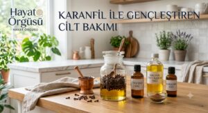 Ev yapımı karanfilli yağ hazırlığı, doğal kırışıklık karşıtı cilt bakımı uygulaması