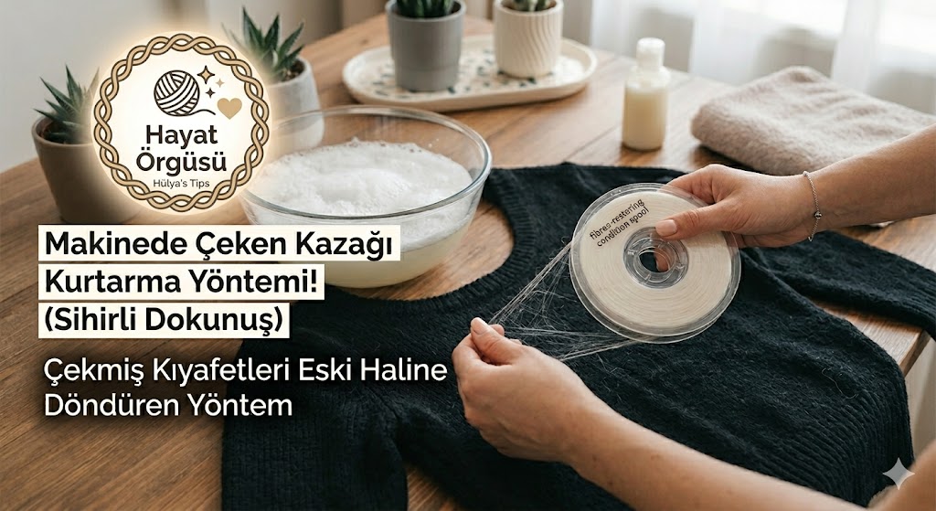 Çekmiş kıyafetleri düzeltme, küçülen kazak nasıl açılır, yün kazak bakımı, kıyafet kurtarma yöntemleri.