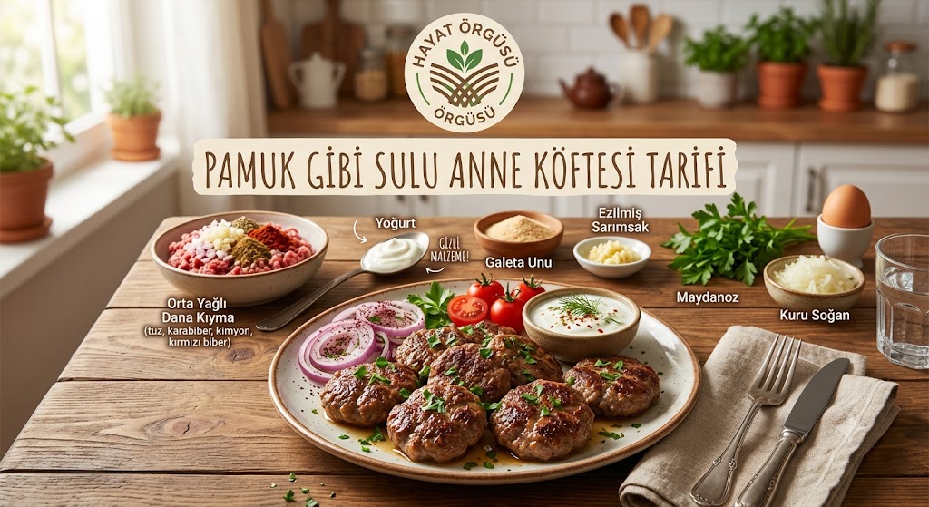 Pamuk Gibi Sulu Anne Köftesi Tarifi: Püf Noktasıyla Lezzet Garantili!