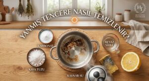 Yanmış tencere temizliği, evde doğal yöntemlerle tencere parlatma, karbonat ve sirke ile yanık tencere kurtarma