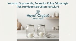 Kavanoz ve şoklama yöntemi ile kolay yumurta soyma tekniği uygulaması