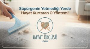 Koltuk temizliği çekçek yöntemi, koltuk üzerindeki toz ve tüyleri saniyeler içinde temizleme tüyosu