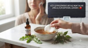 yanaklardaki milialar için karahindiba ve ısırgan otu kompresi uygulama aşaması
