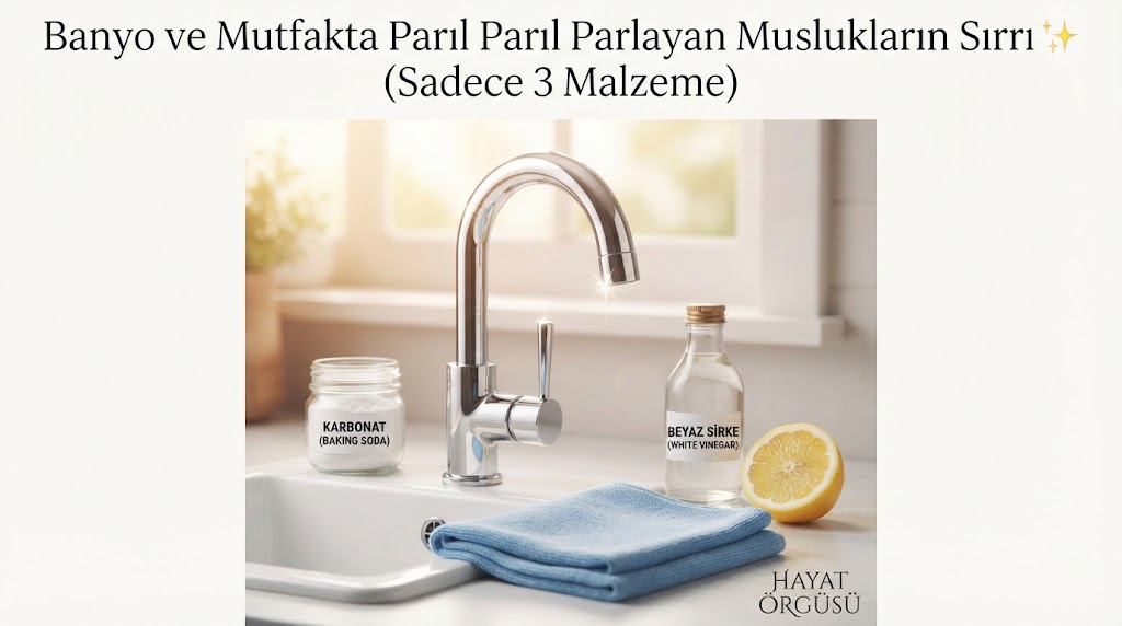 Banyo ve Mutfakta Parıl Parıl Parlayan Muslukların Sırrı: Sadece 3 Malzeme!