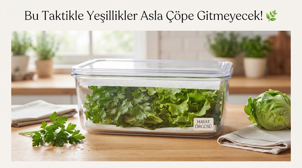 Bu Taktikle Yeşillikler Asla Çöpe Gitmeyecek! Kağıt Havlu Mucizesi